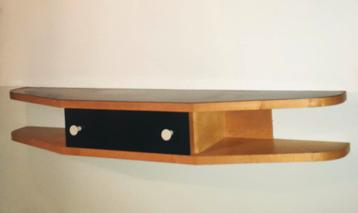Vintage Design Origineel Massief Houten Wandkastje ‘60 ZGAN beschikbaar voor biedingen