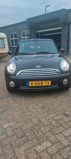 Mini Cooper Cabrio 1.6 120pk bj2009 veel opties !!!, Auto's, Cabriolet, 4 stoelen, Leder en Stof, Zwart