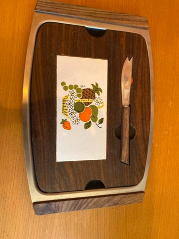 Vintage Kaasplank met Mes beschikbaar voor biedingen