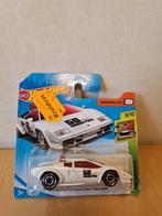 Hotwheels Lamborghini Countach wit (kaart beschadigd), Ophalen of Verzenden, Nieuw