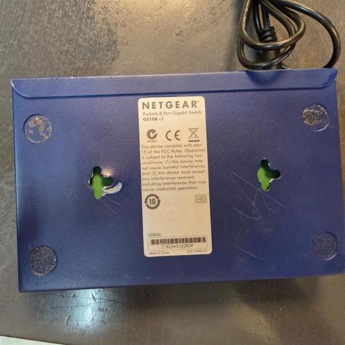 Netgear GS108 8-port gigabit netwerk switch | nwpr 29 euro, Computers en Software, Netwerk switches, Zo goed als nieuw