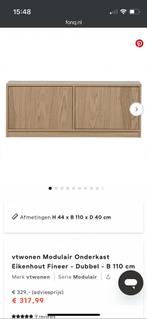 Vtwonen modular onderkast 110b, Ophalen, Eikenhout, Nieuw, Minder dan 150 cm