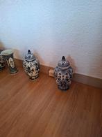 Antieke Potten Vazen Delftsblauw, Huis en Inrichting, Woonaccessoires | Vazen, Ophalen, Gebruikt, Blauw, Aardewerk of Porselein