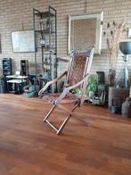 Antieke Victoriaanse Opvouwbare Stoel met Tapijt Bekleding, Ophalen of Verzenden