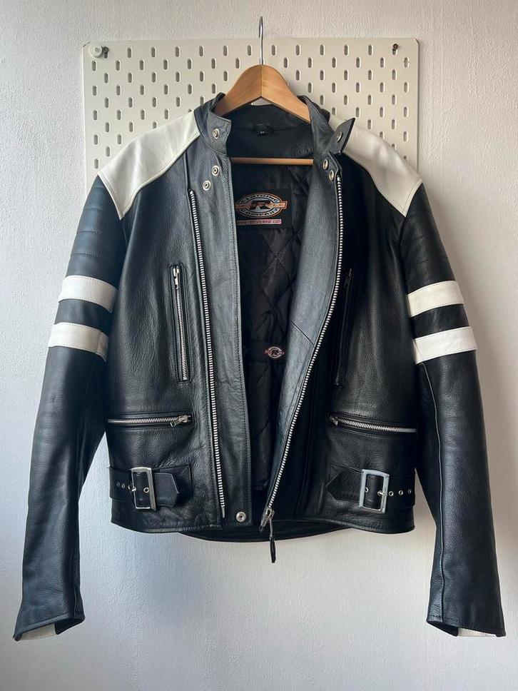 Nieuwe RESTYLE leren motorjas met protectie - Medium, Motoren, Kleding | Motorkleding, Jas | leer, Heren, Nieuw zonder kaartje