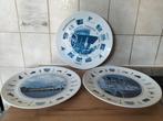 3 Grote Antieke blauwe Schalen of Wandord, Ophalen of Verzenden