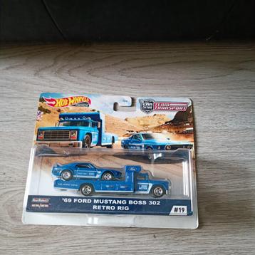 Hot Wheels Ford Mustang Boss 302 Retro Rig Team Transport beschikbaar voor biedingen