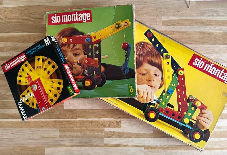 Vintage SIO Montage Bouwdozen (160,165,elektromotor), Kinderen en Baby's, Speelgoed | Overig, Gebruikt, Jongen of Meisje, Ophalen of Verzenden