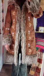 Afghaanse hippie jas Penny Lane boho vintage borduursels 46, Kleding | Dames, Jassen | Winter, Bruin, Maat 46/48 (XL) of groter