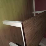 Eettafel witte poten met bruin blad 190x90x78, Ophalen, 50 tot 100 cm, Zo goed als nieuw, Vijf personen of meer