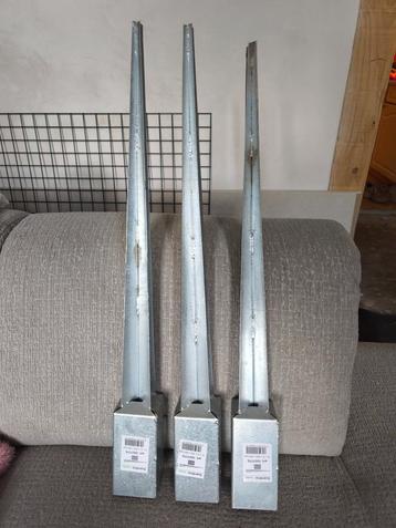 Verzinkte paalpunten 3 stuks nieuw beschikbaar voor biedingen