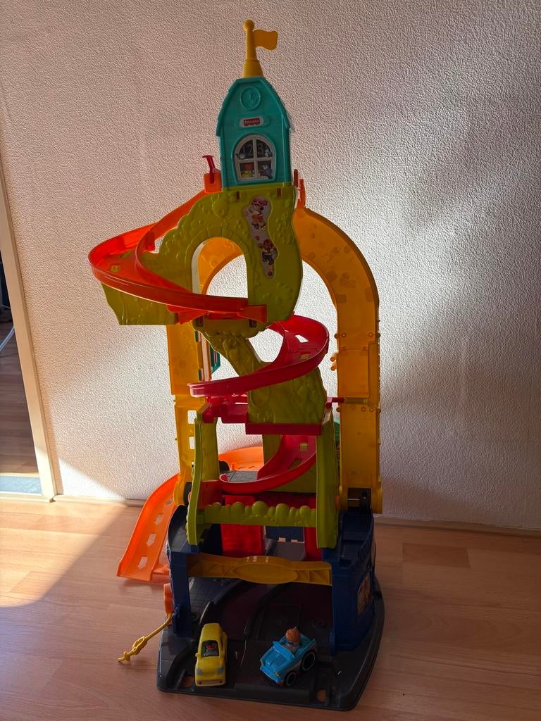 Fisher price little people zit en sta garage, Ophalen, Handmatig, Racebaan, Overige merken