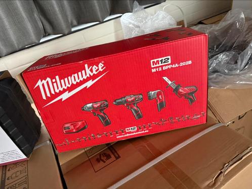 Nieuwe set Milwaukee M12 BPP4A-202B op accu, Doe-het-zelf en Verbouw, Gereedschap | Handgereedschap, Nieuw, Ophalen of Verzenden