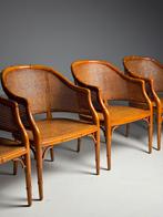 Set van 4 vintage Faux Bamboo stoelen