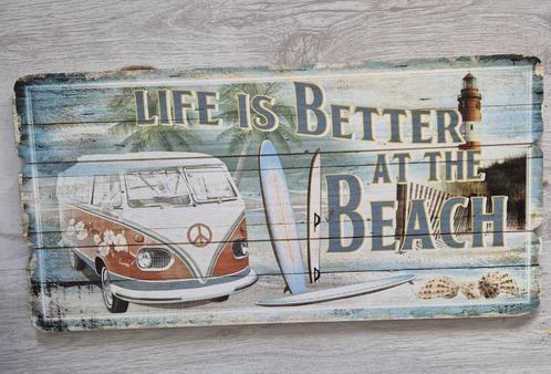 vuren plaat vw volkswagen bus look summer 60 x 30 4 soorten, Huis en Inrichting, Woonaccessoires | Wanddecoraties, Nieuw, Ophalen of Verzenden