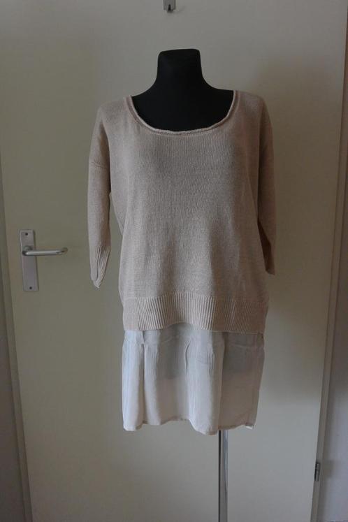 French Connection trui blouse zijde 36 beige, Kleding | Dames, Truien en Vesten, Gedragen, Maat 36 (S), Beige, Ophalen of Verzenden