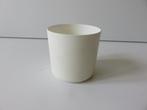 Creme witte kunststof Charme bloempot d7cm, Tuin en Terras, Bloempotten, Kunststof, Rond, Binnen, Ophalen of Verzenden