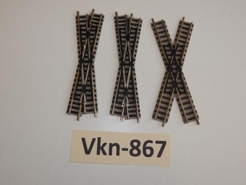 Vk-867 N Spoor Vaste Kruisingen Fleischmann Piccolo LB, Hobby en Vrije tijd, Modeltreinen | N-Spoor, Gebruikt, Rails, Gelijkstroom