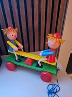 Vintage Houten trek speelgoed net nieuw wip wap Jare 1970's, Ophalen of Verzenden