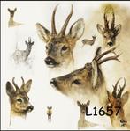 Servetten decoupage/bullet journal * herten L1657, Verzenden, Nieuw, Materiaal