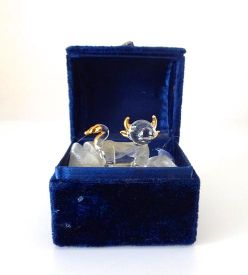 Glazen beeld stier mini helder goudkleurig Murano 6598-g, Antiek en Kunst, Kunst | Designobjecten, Ophalen of Verzenden