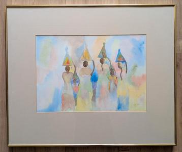 Tk heel fraai gesigneerd en handgeschilderd in mooie lijst.  beschikbaar voor biedingen