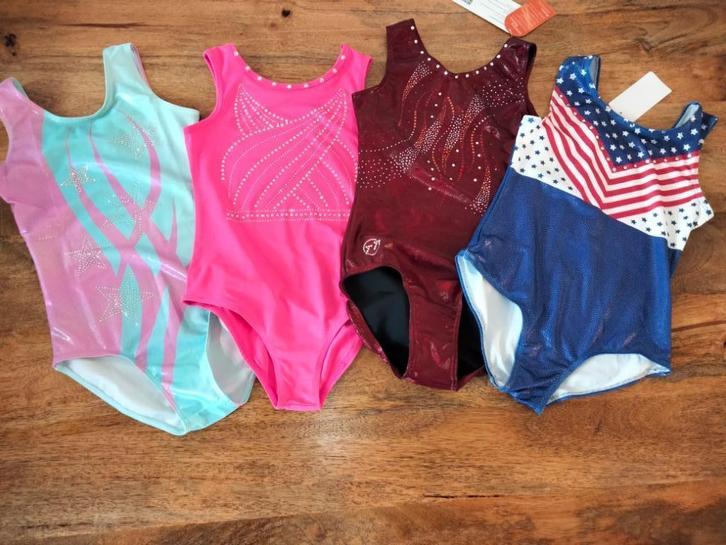 Turnpakje/turnpakjes/turnpak/gympakje maat 134, Sport en Fitness, Turnen, Zo goed als nieuw, Turnpak(je), Kindermaat 122 t/m 140