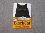 BLACK CAT EMAILLE RECLAMEBORD, Ophalen, Gebruikt, Reclamebord
