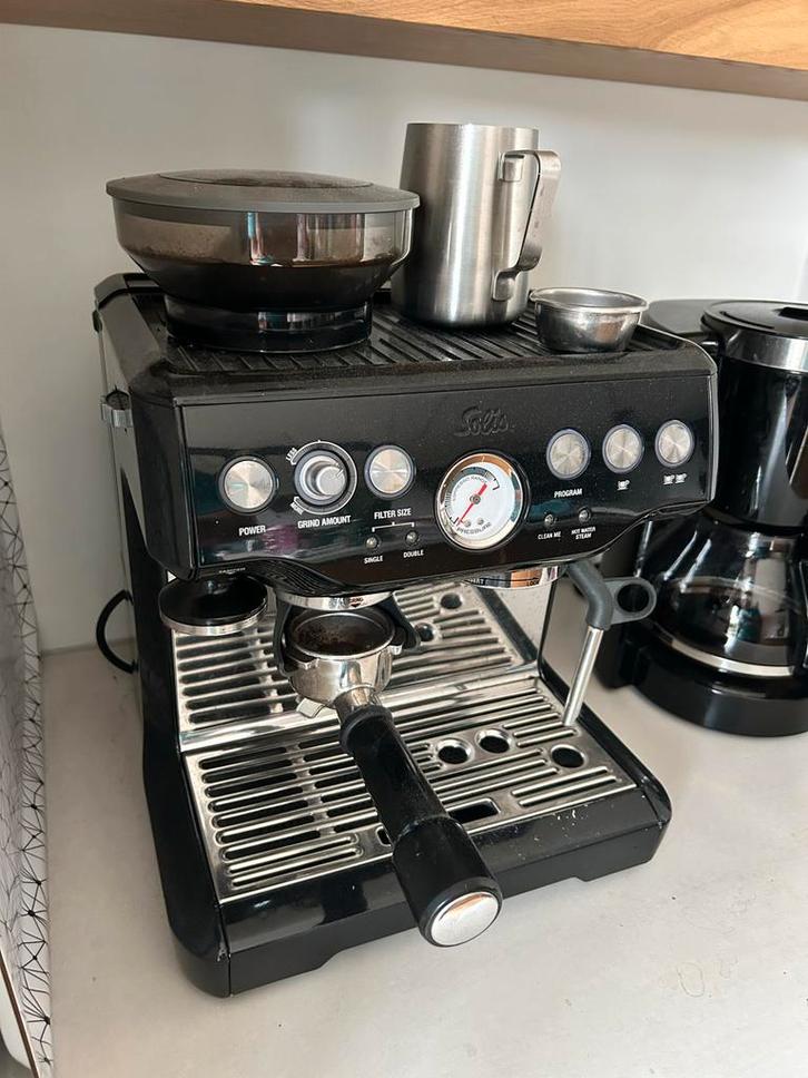 Solis Grind & Infuse Pro 115A - Pistonmachine, Witgoed en Apparatuur, Koffiezetapparaten, Gebruikt, Koffiebonen, Espresso apparaat