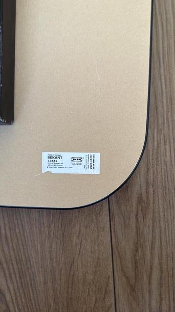 Zwart Bureau 160x80 - Bekant IKEA + bureaustoel - afbeelding 4