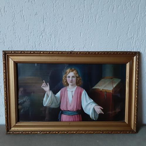 Religieuze  fotos in  houten lijsten, Antiek en Kunst, Antiek | Religie, Ophalen