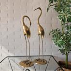 Set Grote messing Vogels Kraanvogels - Vintage, Ophalen of Verzenden, Koper