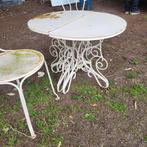 Zeer oud en bijzondere tuinset tafel uit 2 delen, Tuin en Terras, Tuintafels, Ophalen, Zo goed als nieuw, Rond