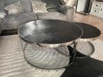 Salontafels richmond blackbone silver, 50 tot 100 cm, Rond, Ophalen of Verzenden, Zo goed als nieuw