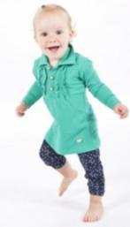 Adv.10 Nieuw groen jurkje van Quapi mt.68, Kinderen en Baby's, Babykleding | Maat 68, Meisje, Jurkje of Rokje, Nieuw, Ophalen of Verzenden