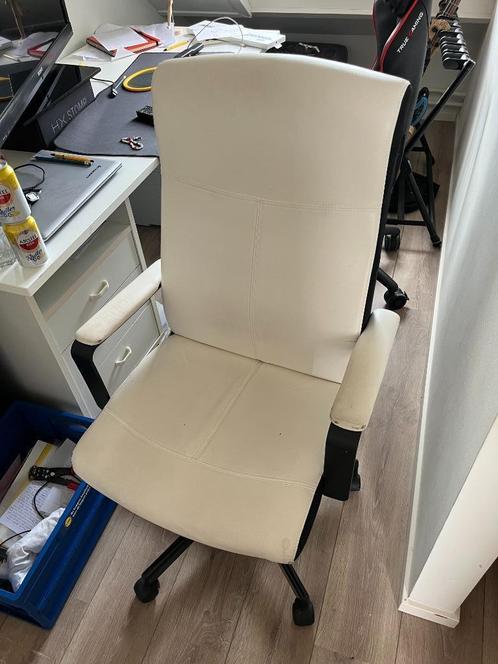 Bureaustoel wit, Huis en Inrichting, Bureaustoelen, Gebruikt, Bureaustoel, Wit, Ophalen