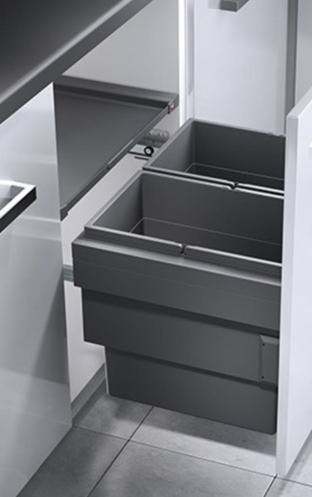 Nieuw in doos: inbouw prullenbak / afvalemmer Hailo | 56 ltr, Huis en Inrichting, Woonaccessoires | Prullenbakken, Nieuw, Kunststof