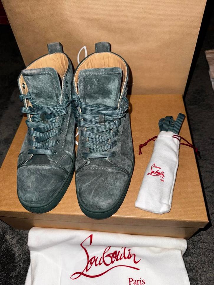 Groene Louboutin Sneakers Heren maat 40, Kleding | Heren, Schoenen, Zo goed als nieuw, Ophalen of Verzenden