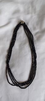 Gitten ketting 66cm - Zilverkleurig slot, Sieraden, Tassen en Uiterlijk, Kettingen, Ophalen of Verzenden, Zo goed als nieuw, Zwart