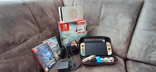 Nintendo Switch Oled Zelda Editie + 2 pokemon games, Spelcomputers en Games, Games | Nintendo Switch, Zo goed als nieuw, Avontuur en Actie