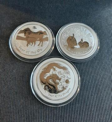 1/2 Troy Ounce ZILVEREN LUNAR II. beschikbaar voor biedingen