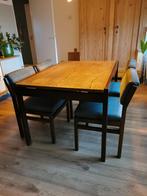 Vintage stoelen en uitschuifbare eettafel van Pastoe, Ophalen, Gebruikt