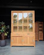 Teakhout Buffetkast | Winkelkast | Servieskast #1944, 100 tot 150 cm, 200 cm of meer, Glas, Ophalen of Verzenden