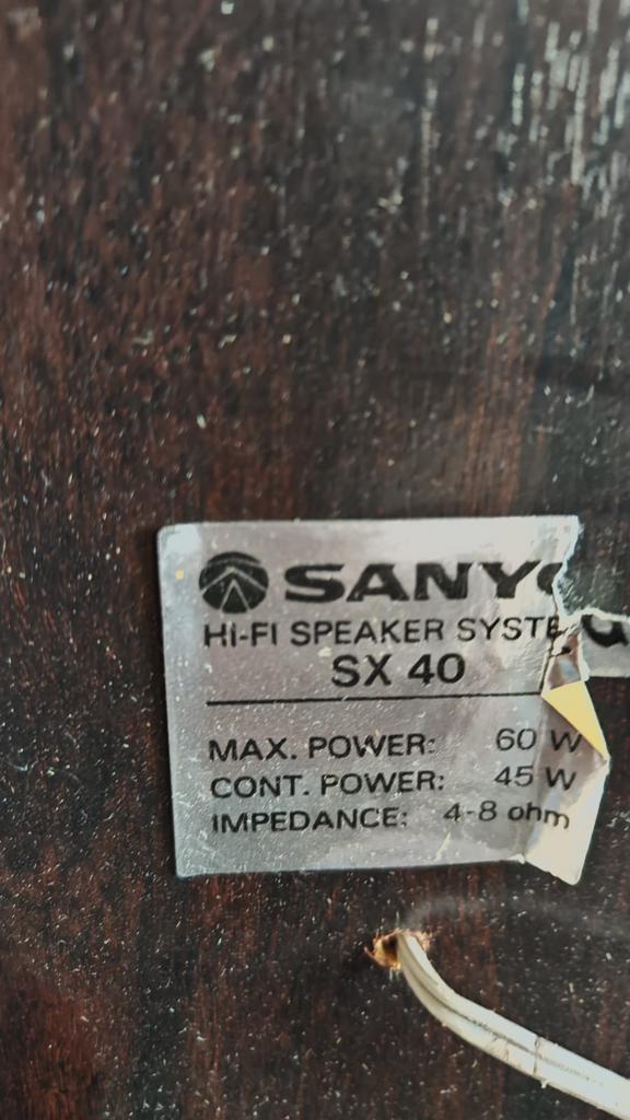Sanyo Hi-Fi speakers SX-40 – set van 2, Muziek en Instrumenten, Overige Muziek en Instrumenten, Gebruikt, Ophalen