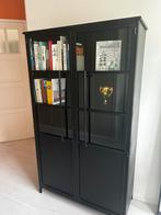 Metalen zwarte kast van Loods 5, Huis en Inrichting, Kasten | Vitrinekasten, Ophalen, Gebruikt, 50 tot 100 cm, Glas