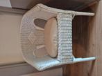 2 witte rotan stoelen met kussen, Huis en Inrichting, Stoelen, Ophalen, Zo goed als nieuw, Wit, Twee