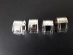 Vier verzilverde servetringen / 4 napkinrings silverplated ., Huis en Inrichting, Woonaccessoires | Overige, Verzenden, Zo goed als nieuw