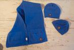 Ugg set: 2 mutsjes en sjaal kobaltblauw, Ophalen of Verzenden, Zo goed als nieuw
