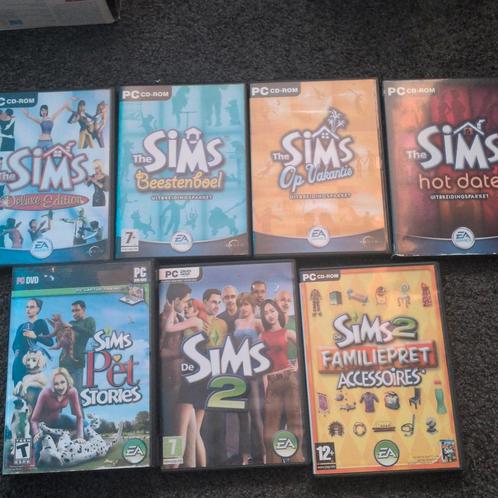 7 verschillende "The Sims" games voor PC, Spelcomputers en Games, Games | Pc, Zo goed als nieuw, Simulatie, 3 spelers of meer