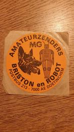 Sticker amateurzender piraat mg Britten en Robot DOETINCHEM, Ophalen of Verzenden, Zo goed als nieuw